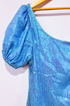 Robe Honey bleue à paillettes à une manche (m)*-superdown-La Penderie du Paradis 🕊