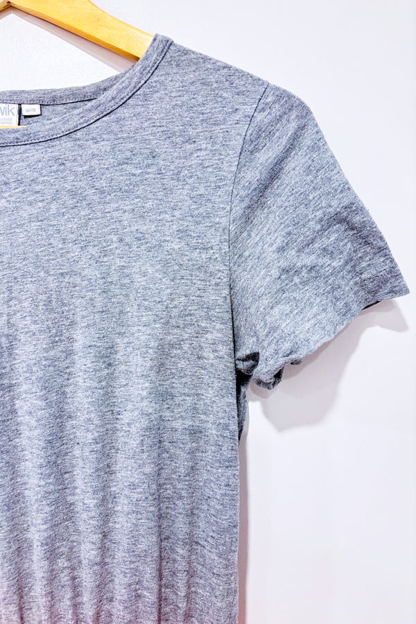 Robe grise et corail plissée seconde main - Simons- La Penderie du Paradis