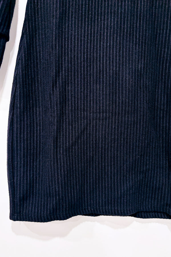 Robe noire côtelée à col haut (s)* seconde main - Tash + Sophie- La Penderie du Paradis