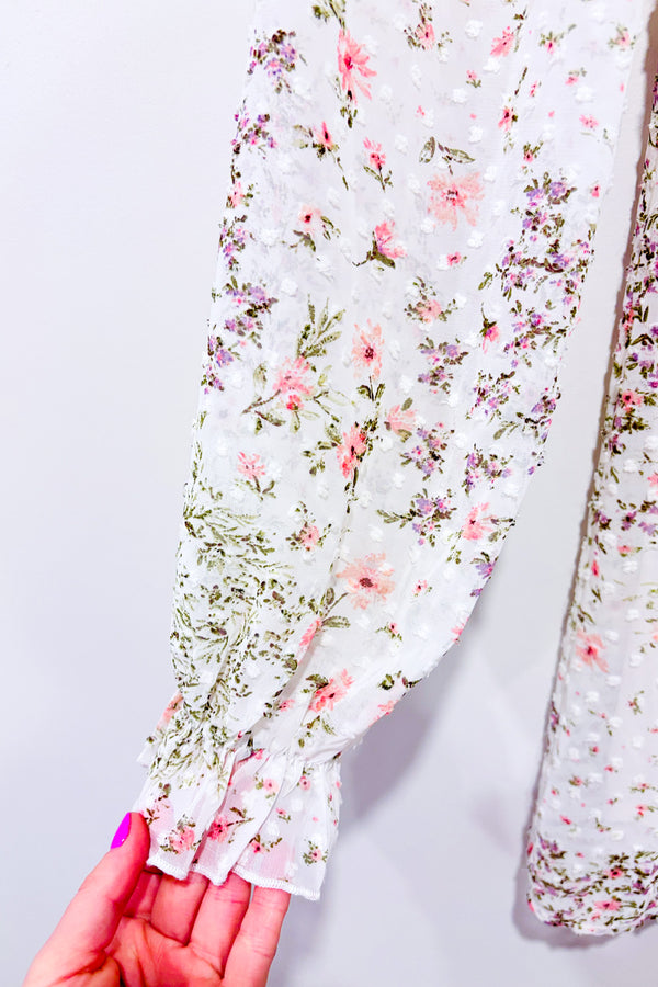 Robe fluide blanche fleurie* seconde main - Thirty/Thirty- La Penderie du Paradis