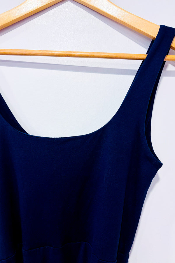 Robe porte-feuille maxi marine seconde main - Ardene- La Penderie du Paradis