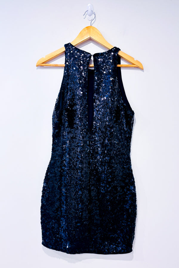 Robe ajustée noire à paillettes scintillantes* seconde main - Dynamite- La Penderie du Paradis