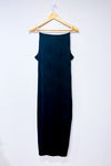 Robe midi noire texturée effet ondulé* seconde main - Rihoas- La Penderie du Paradis