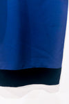 Robe Iris marine avec détails de velours noirs* seconde main - Zeyzani- La Penderie du Paradis