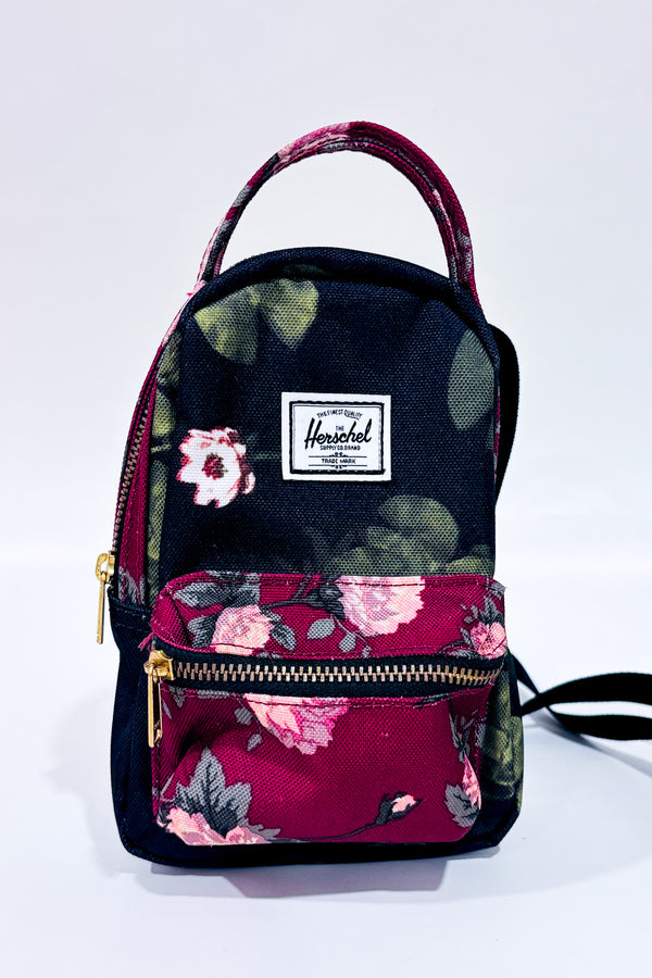 Mini sac Nova à bandouliere vert fleuri-Herschel-La Penderie du Paradis 🕊