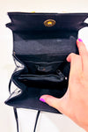 Petit sac à main noir en faux cuir vernis-Jeanne Lottie-La Penderie du Paradis 🕊