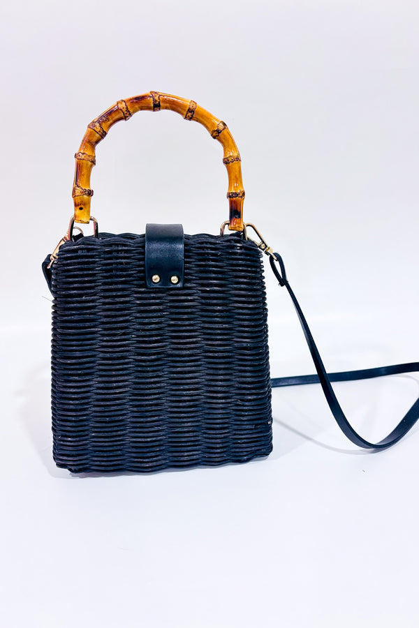 Sac à main noir en bamboo-Zara-La Penderie du Paradis 🕊