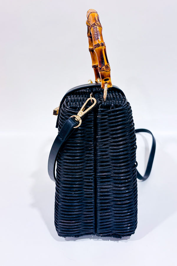 Sac à main noir en bamboo-Zara-La Penderie du Paradis 🕊