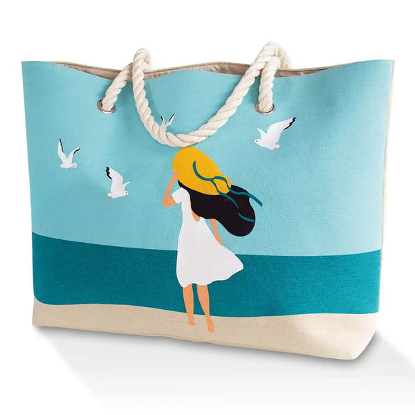 Sac de plage bleu rayé-Yves Rocher-La Penderie du Paradis 🕊