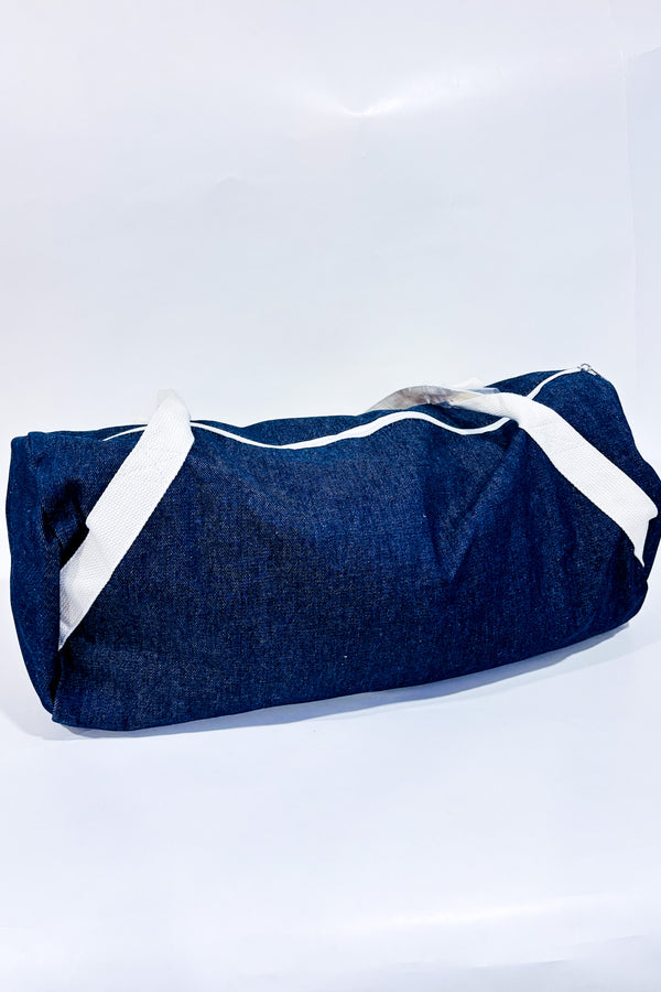 Sac de sport bleu en denim ''Will Workout for Cupcakes''*-Autres-La Penderie du Paradis 🕊