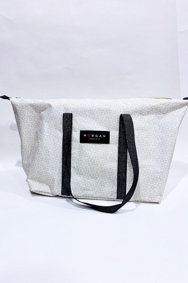 Sac de voyage beige à motifs seconde main - Morgan de Toi- La Penderie du Paradis