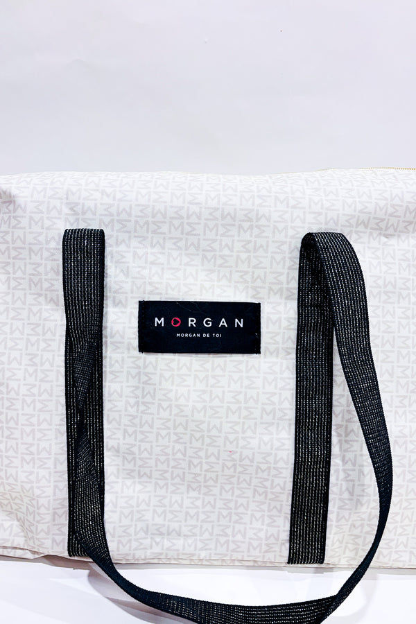 Sac de voyage beige à motifs seconde main - Morgan de Toi- La Penderie du Paradis