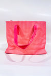 Sac réutilisable rose rayé rigide seconde main - Lancôme- La Penderie du Paradis