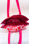 Sac réutilisable rose rayé rigide seconde main - Lancôme- La Penderie du Paradis