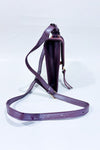 Sac à bandoulière mauve scintillant effet suédine* seconde main - Moda Luxe- La Penderie du Paradis