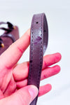 Sac à bandoulière mauve scintillant effet suédine* seconde main - Moda Luxe- La Penderie du Paradis