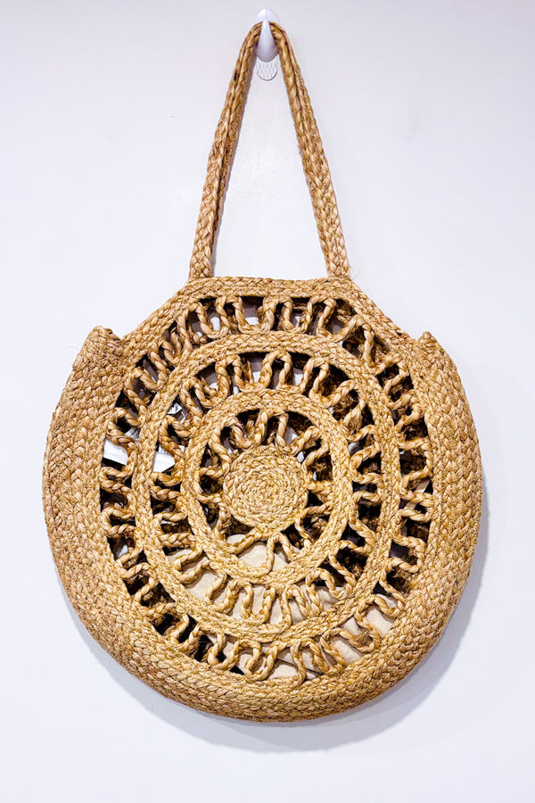 Sac à main circulaire en jute tressé* seconde main - Zara- La Penderie du Paradis