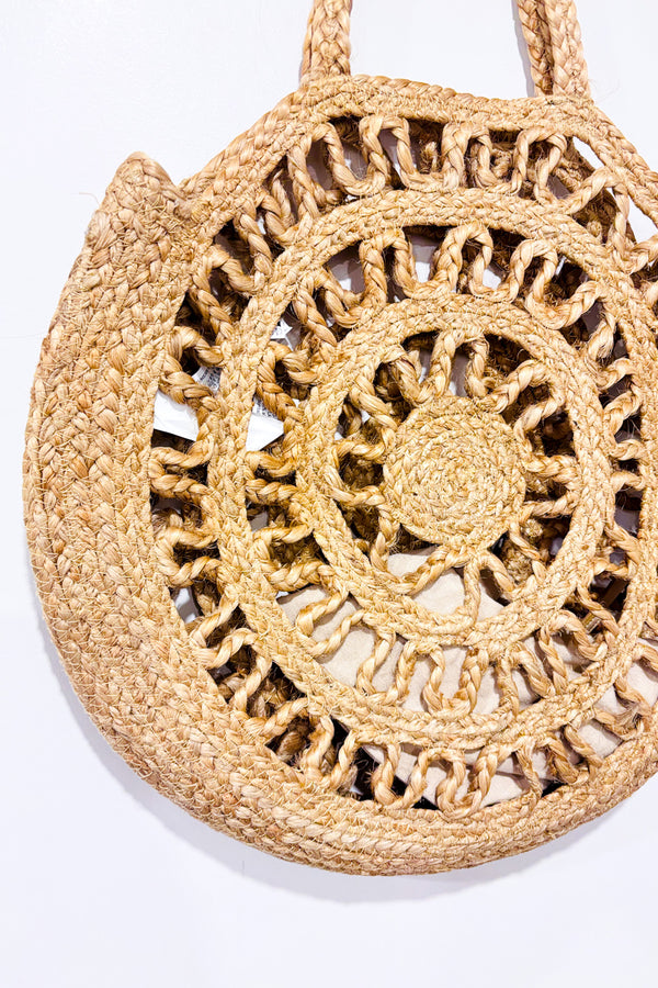 Sac à main circulaire en jute tressé* seconde main - Zara- La Penderie du Paradis