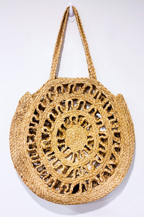 Sac à main circulaire en jute tressé* seconde main - Zara- La Penderie du Paradis