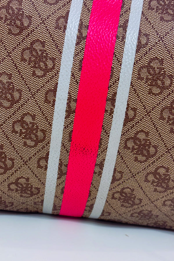 Sac à bandoulière monogramme brun convertible* seconde main - Guess- La Penderie du Paradis