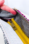 Sac tote multicolore en cuir texturé* seconde main - Ebarrito- La Penderie du Paradis