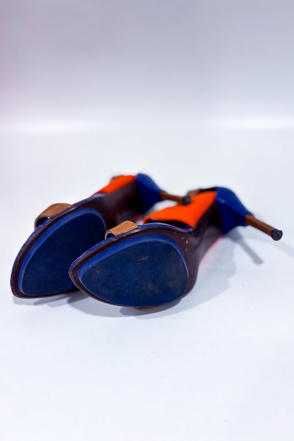 Sandales oranges et bleues (6.5)-United Nude-La Penderie du Paradis 🕊