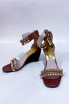 Sandales brunes avec talon compensé et studs or (7)-Michael Kors-La Penderie du Paradis 🕊