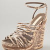 Sandales brunes en cuir motif crocodile (8.5)-BCBG Maxazria-La Penderie du Paradis 🕊