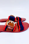 Sandales marine et rouge (6.5)-Coach-La Penderie du Paradis 🕊