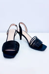 Sandales slingback noires* seconde main - Halston- La Penderie du Paradis