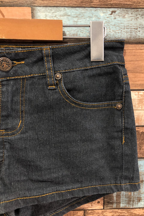 Short en jeans bleu foncé (s) seconde main Wax Jeans   