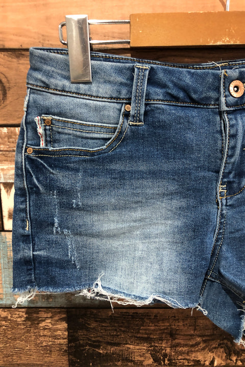 Short en jeans bleu foncé délavé (s) seconde main Ardene   