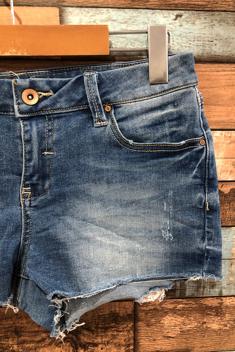 Short en jeans bleu foncé délavé (s) seconde main Ardene   
