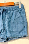 Short fluide bleu jeans taille élastique (xs) seconde main Calvin Klein 