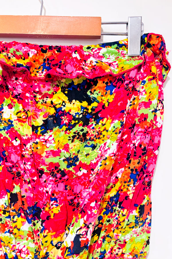 Romper bustier rose fleuri (m)-Flamingo-La Penderie du Paradis 🕊