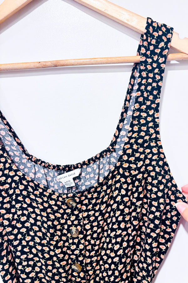 Romper noir fleuri (s)-American Eagle-La Penderie du Paradis 🕊