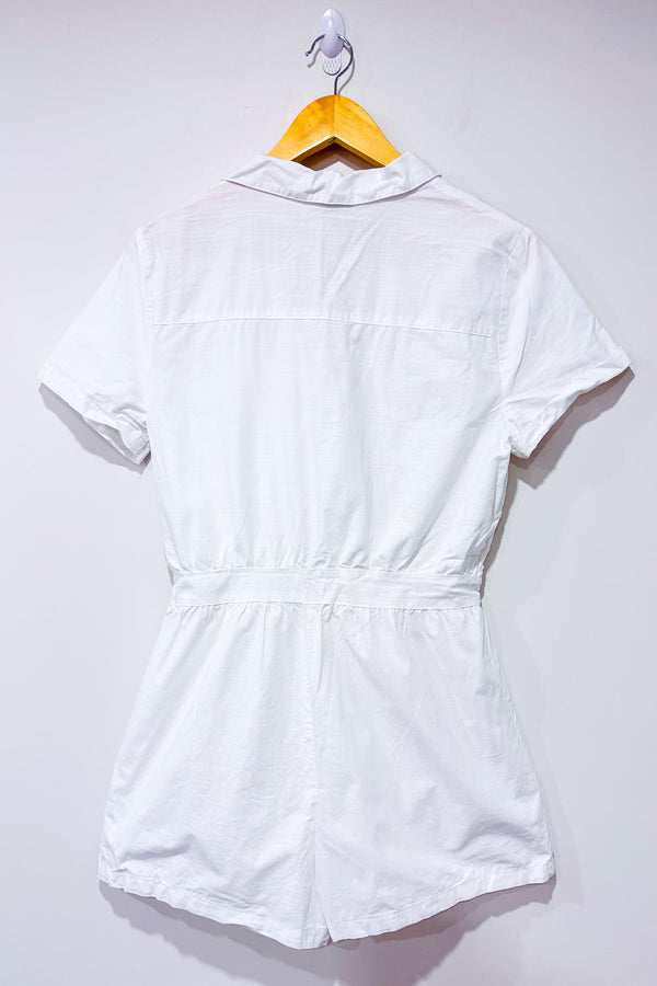 Romper blanc en coton seconde main - H&M- La Penderie du Paradis