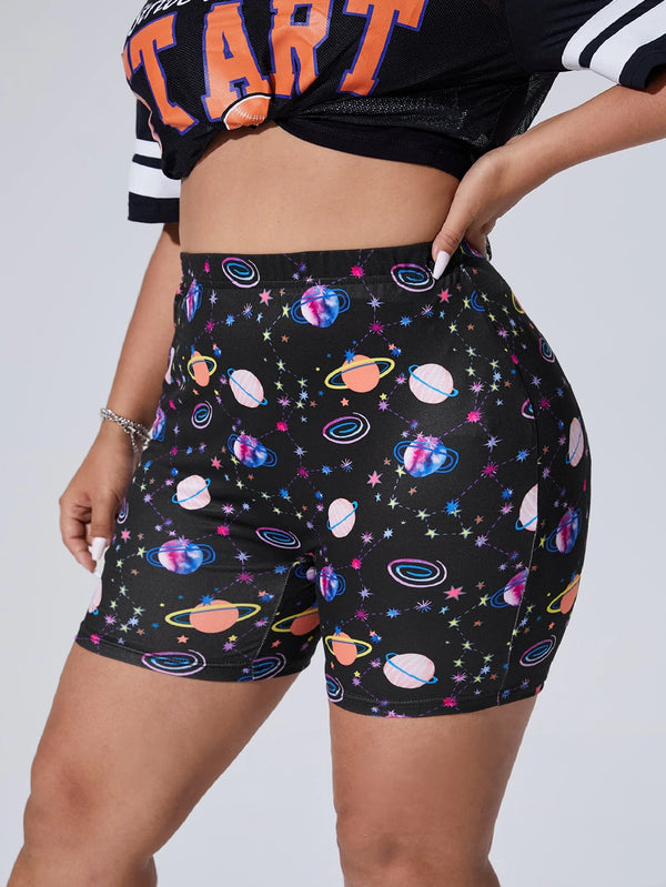 Short doux noir motif planètes seconde main - SHEIN- La Penderie du Paradis