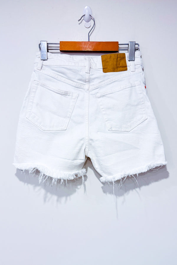 Short blanc en jeans à taille haute seconde main - H&M- La Penderie du Paradis