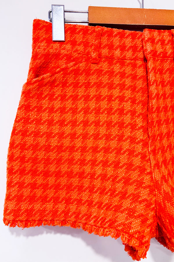 Short orange en tweed seconde main - Zara- La Penderie du Paradis