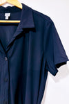 Romper noir ceinturé à col chemise* seconde main - Tristan- La Penderie du Paradis