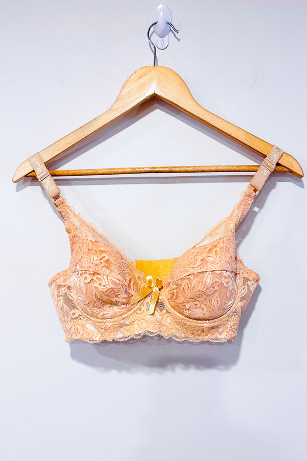 Soutien-gorge beige rembourré en dentelle (32B)-Autres-La Penderie du Paradis 🕊