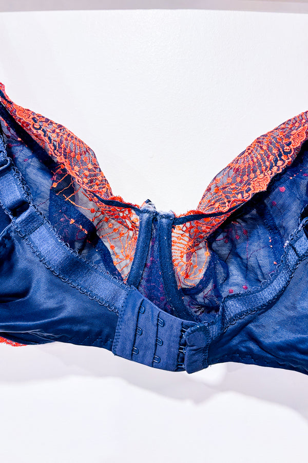 Soutien-gorge bleu et orange en dentelle (38G)-Fully Yours-La Penderie du Paradis 🕊