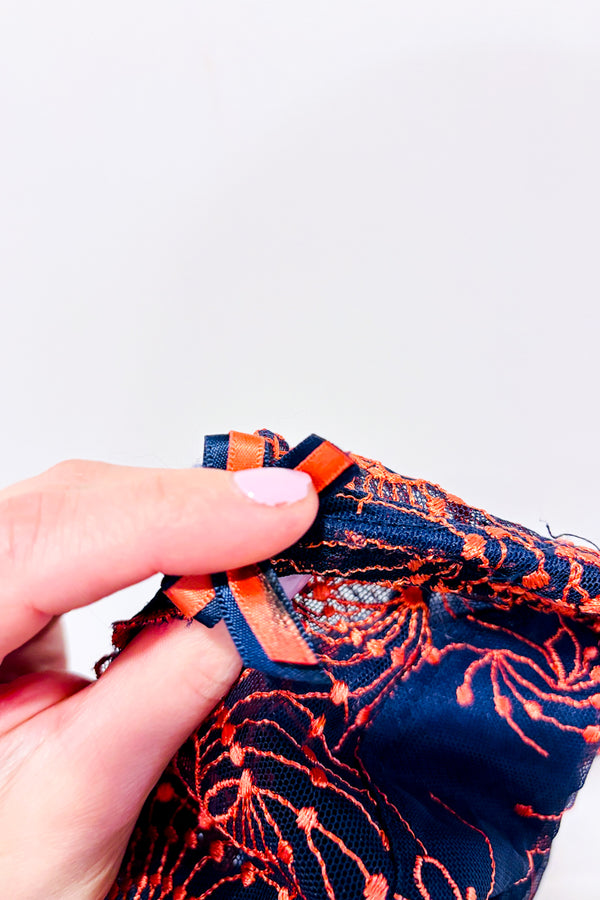 Soutien-gorge bleu et orange en dentelle (38G)-Fully Yours-La Penderie du Paradis 🕊