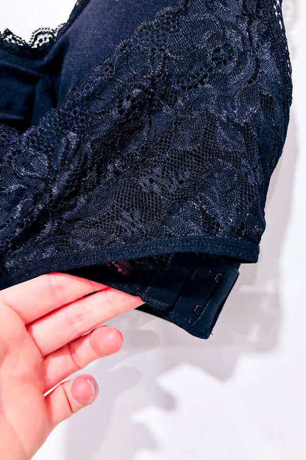 Soutien-gorge rembourré noir en dentelle (l)-Cara Mia-La Penderie du Paradis 🕊