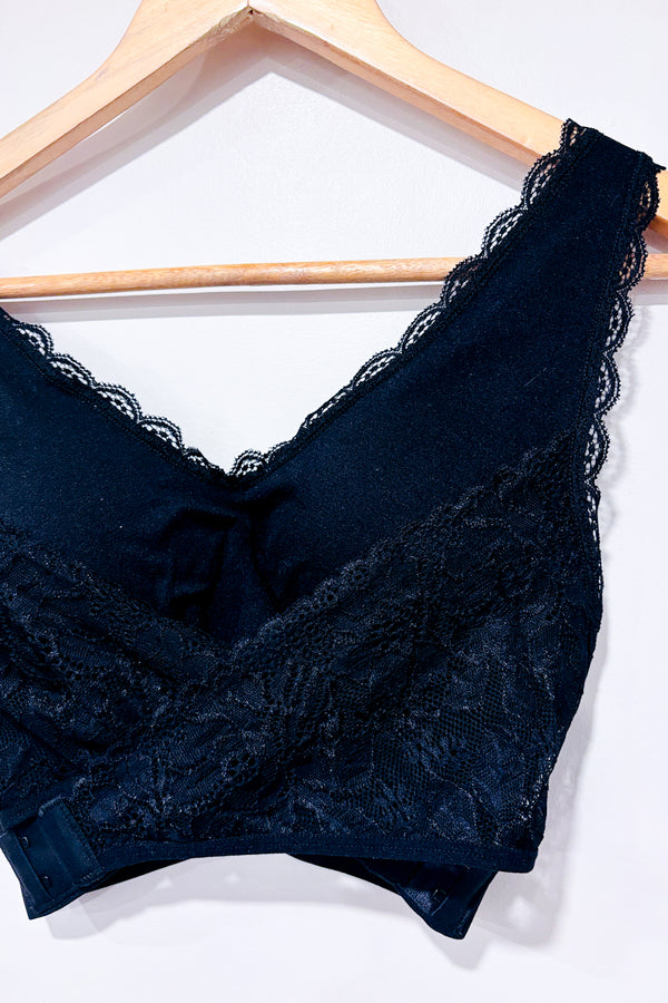 Soutien-gorge rembourré noir en dentelle (l)-Cara Mia-La Penderie du Paradis 🕊