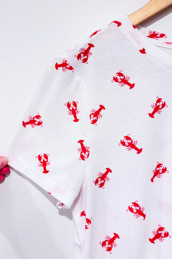 T-shirt blanc avec homards (l)-Ardene-La Penderie du Paradis 🕊