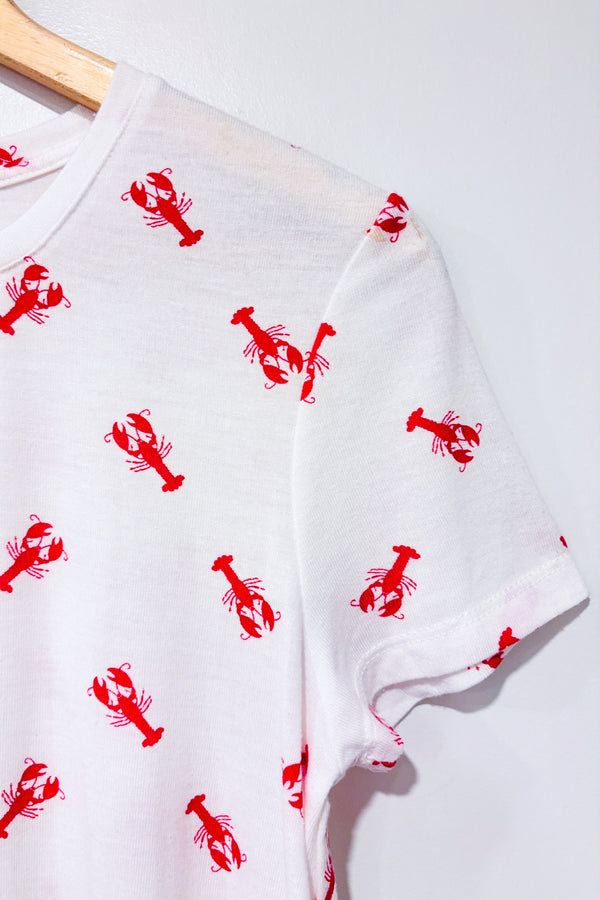 T-shirt blanc avec homards (l)-Ardene-La Penderie du Paradis 🕊