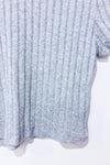 T-shirt côtelé gris à col haut (m)-Defrost-La Penderie du Paradis 🕊