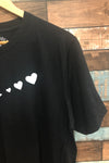 T-shirt noir avec coeurs seconde main Girl Gang 
